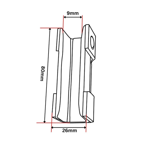 KONE SLG07 styrsko + gejd insats 80x26x24 9 mm