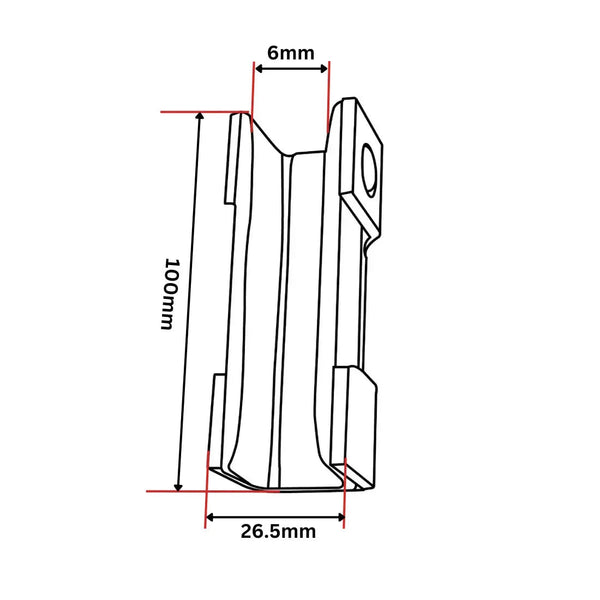 BFK6 WSMKL styrskofoder 100x26,5x30 6 mm