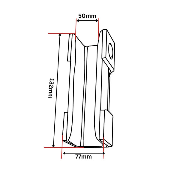 Styrskofoder för rundgejd 132x60x30 50 mm