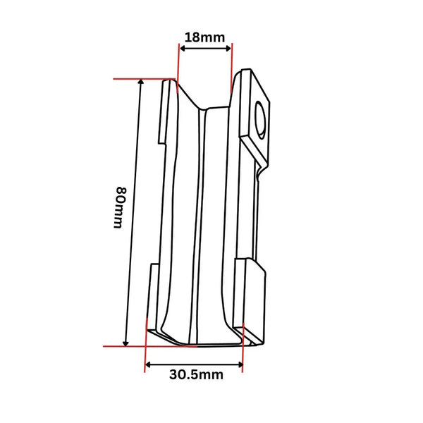 Haushan Styrskofoder 80 x 30,5 x 26 mm