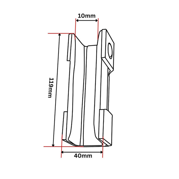 KONE Monospace styrskofoder 119x40x28 10 mm