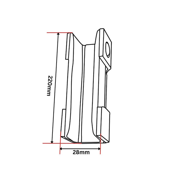 BFK10 styrskofoder 221x24x27,5 10 mm