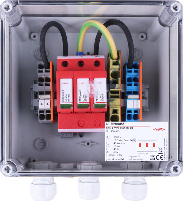 DEHNcube 2 YPV 1100 1M 2S Generator Junction Box, IP65 - DEHN 900913