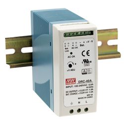 MEAN WELL DRC‑40A 13,8 V UPS-nätaggregat och Batteriladdare
