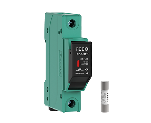 Feeo FDS-32B Solar PV DC Fuse Holder, 1000V DC up to 32A, 10x38mm
