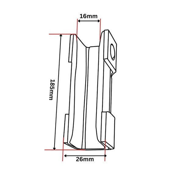 Otis Gen2 L=200 mm Styrskofoder, 4-pack, modell FIKO2022A2, 16 mm