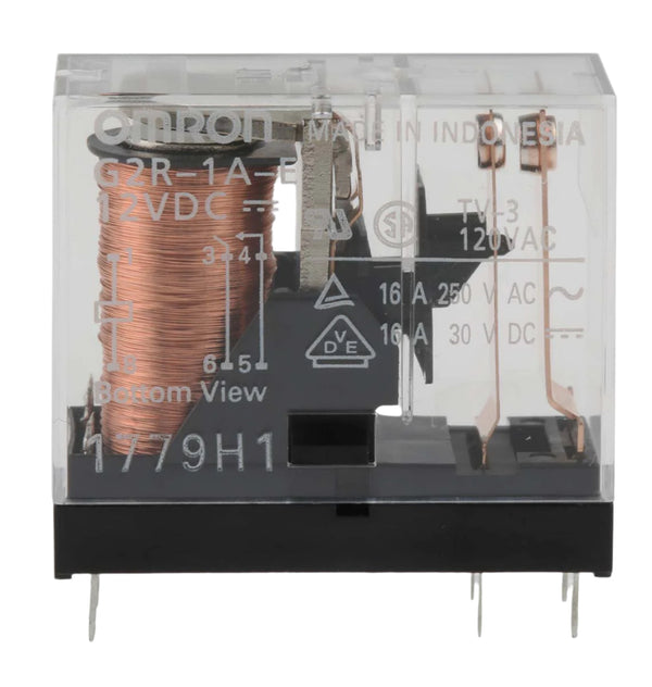 Omron-relä 12 V DC 16 A SPST för PCB-montering G2R-1A-E DC12