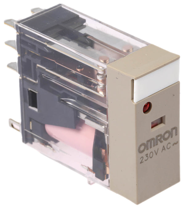 Omron relä 230 V växelström, DPDT, plug-in, G2R-2-SN AC230(S)