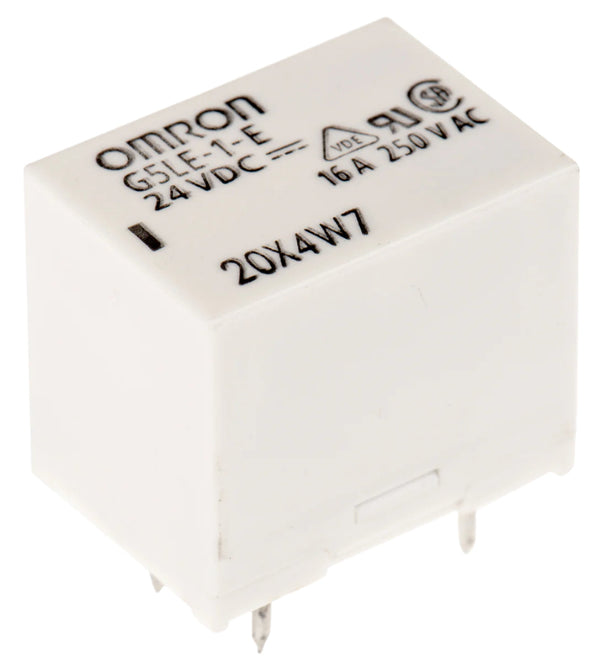 Omron Relä 24 V DC, SPDT, 16 A, PCB-montering, G5LE-1-E DC24