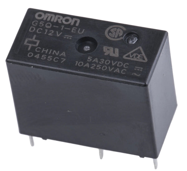 Omron-Relä 12 V DC, SPDT, 10 A, PCB-montering, G5Q-1-EU DC12