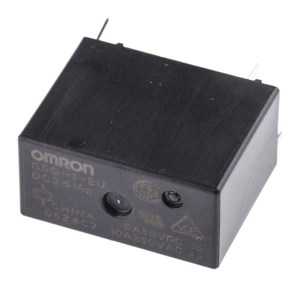 Omron SPDT-relä 24 V DC 10 A för PCB-montering G5Q-1-EU DC24
