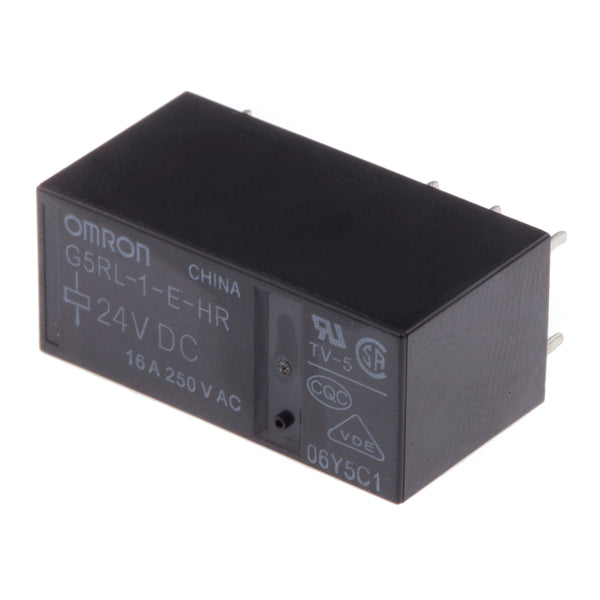 Omron SPDT-relä 24 V DC 16 A för PCB-montering G5RL-1-E-HR DC24