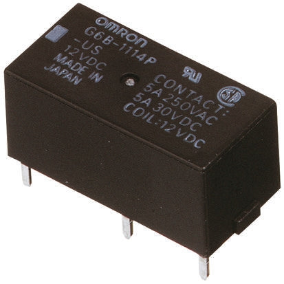 Omron-Relä 12 V DC, SPST, 5 A, PCB-montering, G6B-1114P-US, DC12
