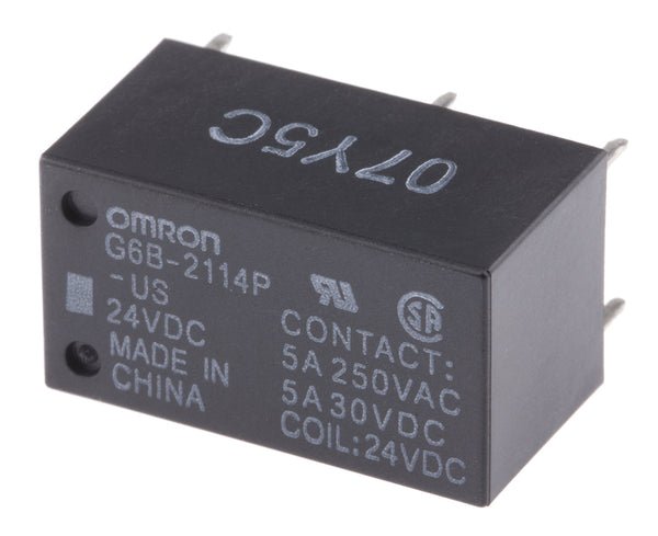 Omron-Relä 24 V DC SPST-NC/SPST-NO 5 A G6B-2114P-US DC24