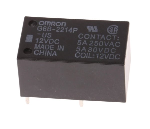 Omron Relä, DPST, 12 V DC, 5 A, PCB-montering, G6B-2214P-US, DC12