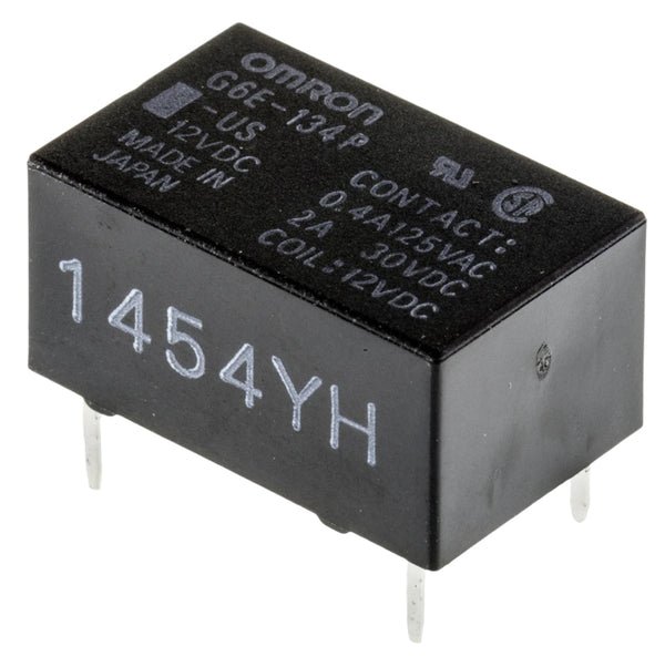 Omron relä 12 V DC SPDT 3 A för PCB-montering G6E-134P-US DC12