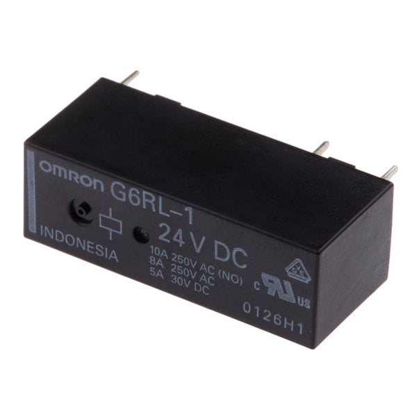 Omron-Relä 24 V DC, SPDT, 10 A, PCB-montering, G6RL-1 DC24