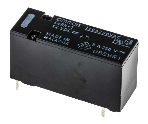 Omron Relä 12 V DC, SPDT, 8 A, PCB-montering, G6RN-1 DC12