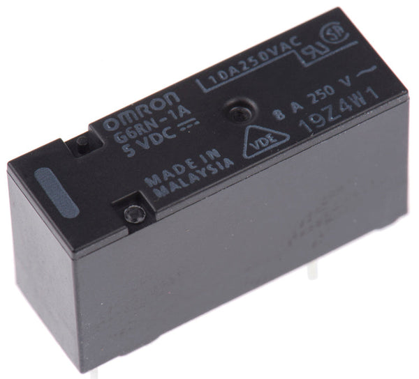 Omron-Relä 5 V DC 8 A SPST för PCB-montering G6RN-1A 5DC