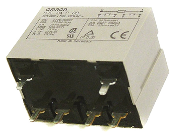 Omron-Relä 24 V DC, DPST, 20 A, PCB-montering, G7L-2A-P 24DC