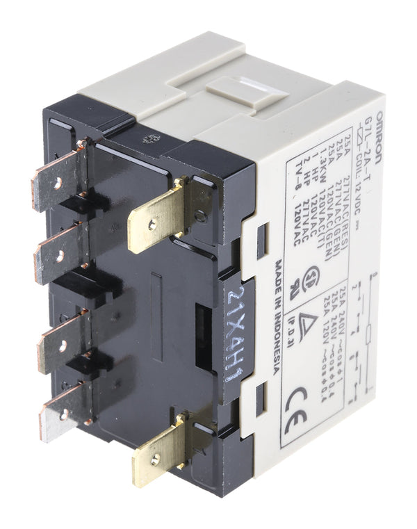 Omron Relä 12 V DC, DPST, 25 A, Panel-montering, G7L-2A-T