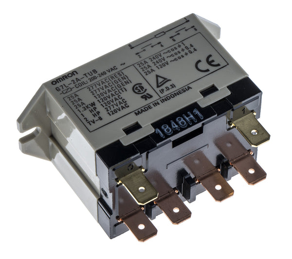 Omron Relä, DPST, 2-poligt, plug-in, G7L-2A-TUB, AC 200/240 V