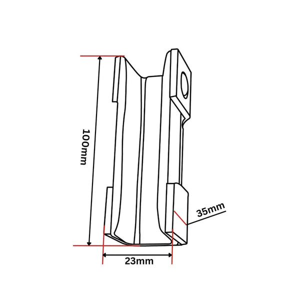 Schlieren styrskofoder 100x23x35 KM50030656 9 mm