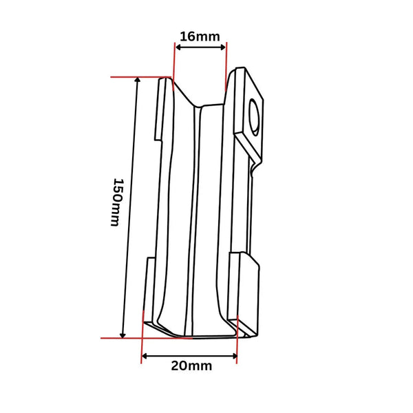 ITL-styrskofoder 150x24x32, mjuk KM51471897, 16 mm