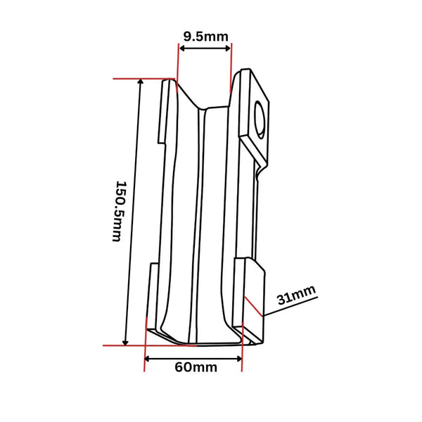 Otis-styrskofoder 150x21x31 KM51727683 9 mm
