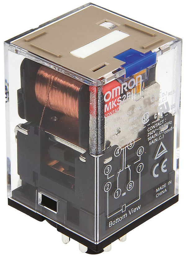Omron DPDT-Relä 24 V DC 10 A, plug-in, MKS2PI DC24