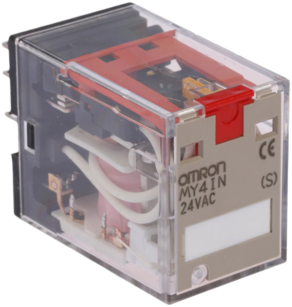 Omron-relä 24 V växelström, 4-poligt dubbelpoligt, plug-in, 5 A, MY4IN GS AC24
