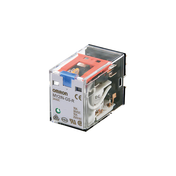 Omron Relä 4PDT 24 V DC, plug-in MY4IN-GS-R-DC24
